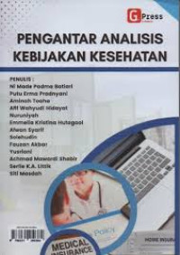 Image of PENGANTAR ANALISIS KEBIJAKAN KESEHATAN